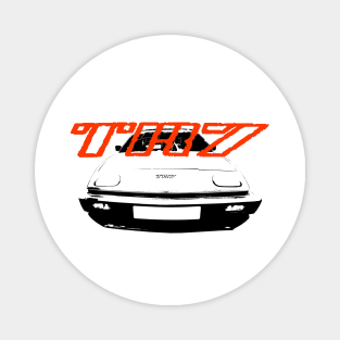 Triumph TR7 British classic car monoblock black and white with logo Magnet